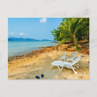 Festividades Cartão postal de paisagem de praia moderna