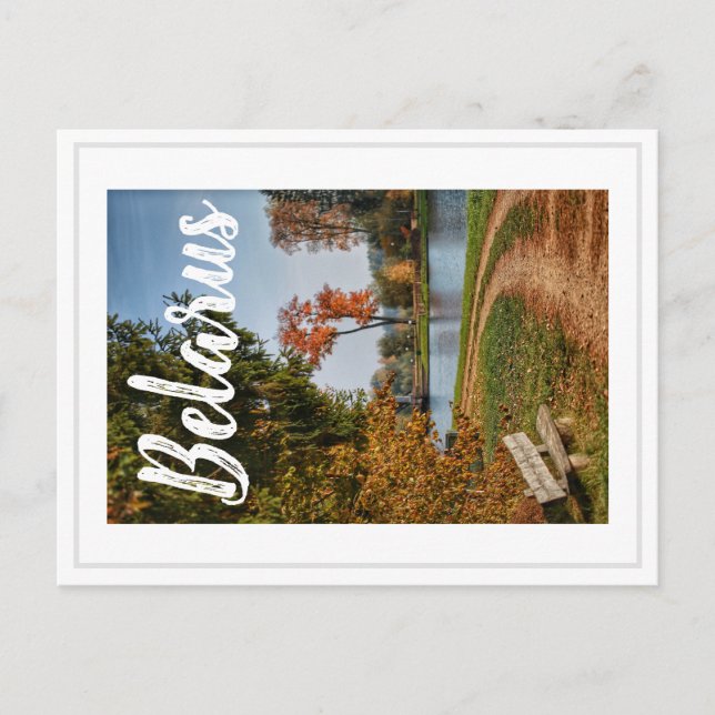 Festividades Cartão postal de Paisagem do País de Grodno da Bie (Frente)