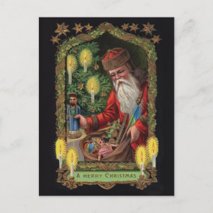 Festividades Cartão postal de Papais noeis Orient Express