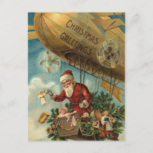 Festividades Cartão postal de Papais noeis Vintage