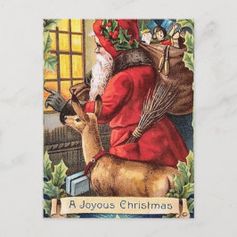 Festividades Cartão postal de Papais noeis Vintage de Natal