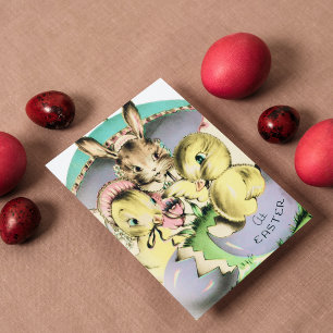 Festividades Cartão postal de pintinhos de Férias da Páscoa Ret