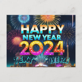 Festividades Cartão postal de presente de feliz ano novo 2024