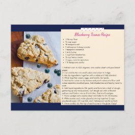 Festividades Cartão Postal de Receita de Scones de Mirtilo