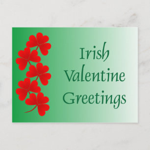Festividades Cartão postal de saudações de Namorados irlandês