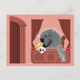 Festividades Cartão postal de um porco-espinho em um show da Br