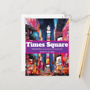 Festividades Cartão Postal de Viagem da Times Square, Cartão Po