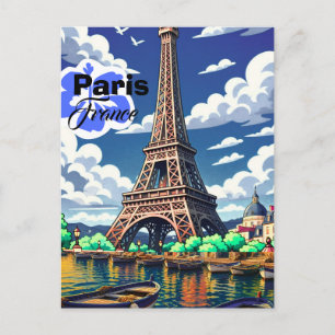 Festividades Cartão postal de viagem Paris França, horizonte de