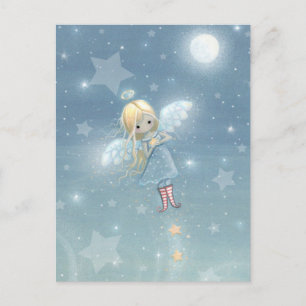 Festividades Cartão postal do Anjo da Pequena Estrela de Natal