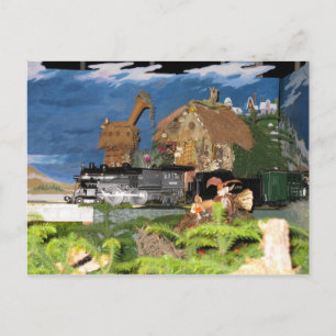 Festividades Cartão postal do comboio de Natal