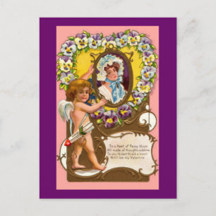 Festividades Cartão postal do Dia de os namorados Cupid Vintage