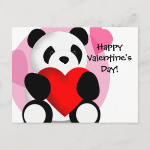 Festividades Cartão postal do Dia de os namorados Panda Hearts