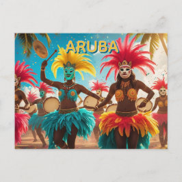 Festividades cartão postal do festival de cores de Aruba