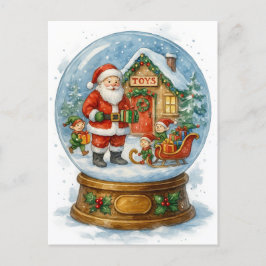 Festividades Cartão postal do globo de neve do ateliê de brinqu