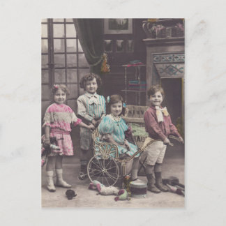 Festividades Cartão postal do Grupo de Natais vintages para cri