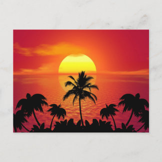 Festividades Cartão postal do pôr do sol na ilha de praia vinta