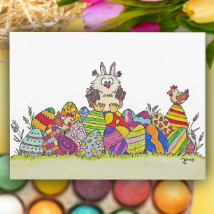 Festividades cartão postal EASTER OWL de Nicole Janes