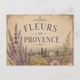 Festividades cartão postal flores de provence