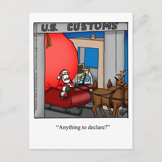 Festividades Cartão postal para Papais noeis de Natal (Frente)