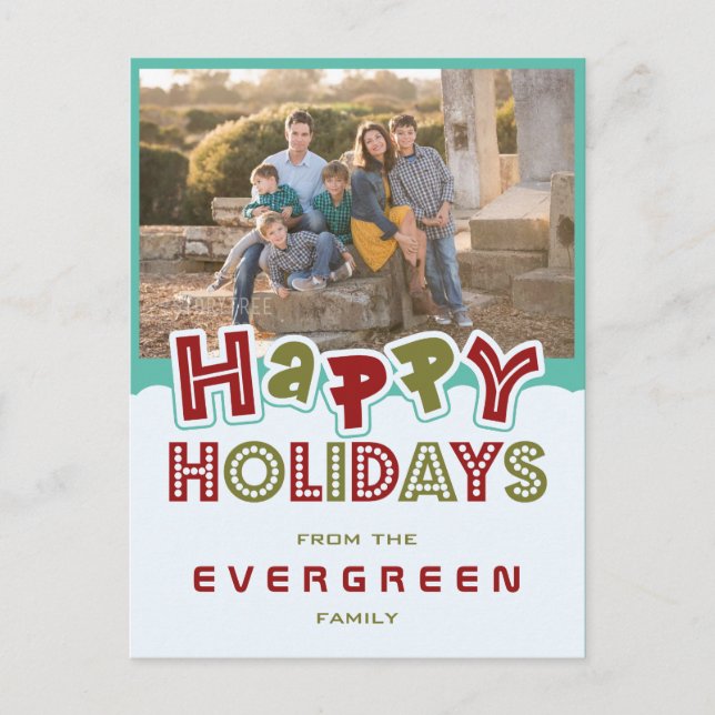 Festividades Cartão postal Personalizado de Feriados Felizes (Frente)