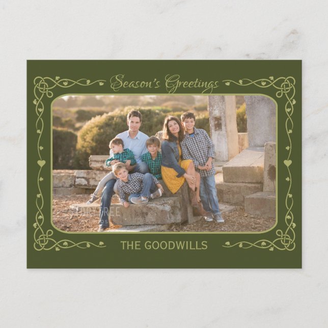 Festividades Cartão postal Personalizado de Foto e Nome de Saud (Frente)