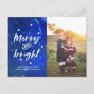 Festividades Cartão postal personalizado de natal estelar