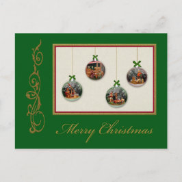 Festividades Cartão postal personalizável das cenas de Natal