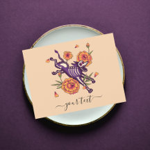 Cartão postal Puro Skeleton Dog Dia de los Muertos