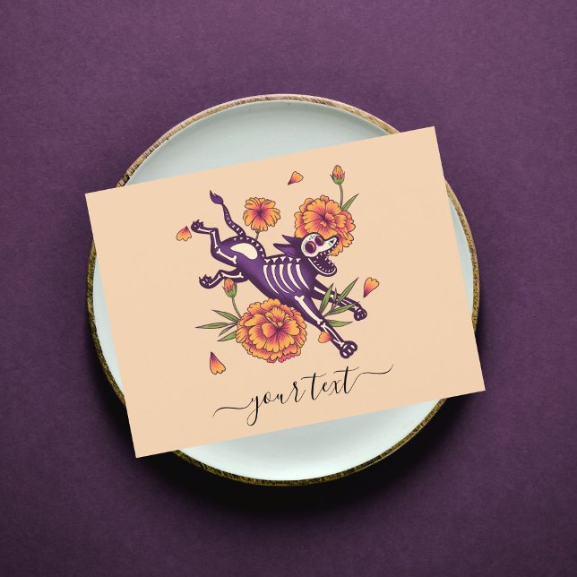 Festividades Cartão postal Puro Skeleton Dog Dia de los Muertos (Criador carregado)