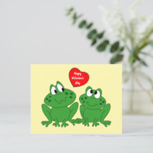 Festividades cartão postal Sapos felizes dias de os namorados