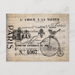 Festividades Cartão postal - Sinal de Penny-Farthing de Pássaro