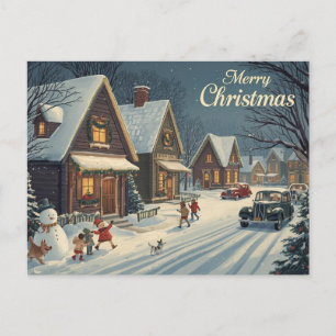 Festividades Cartão postal vintage de Natal