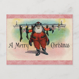Festividades Cartão postal Vintage de Natal