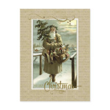 Cartão postal vintage de Natal do St Nick