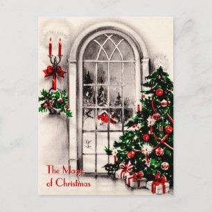 Festividades Cartão postal vintage de Natal na janela (sangria