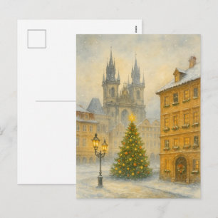 Festividades Cartão postal vintage de Natal Praga • Velho Centr