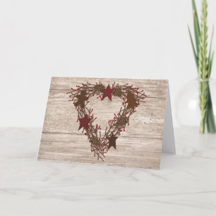 Festividades Cartão Primitivo de Natal Wreath