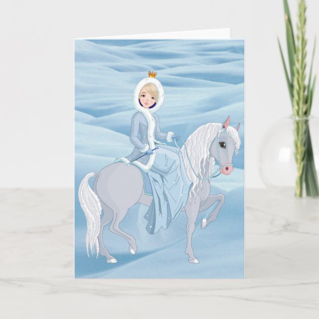 Festividades Cartão Princesa de Natal (Frente)