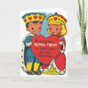 Festividades Cartão Real De Dia de os namorados Retro King E Qu
