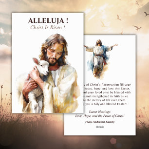 Festividades Cartão Religioso de Páscoa Jesus Cristo Católico