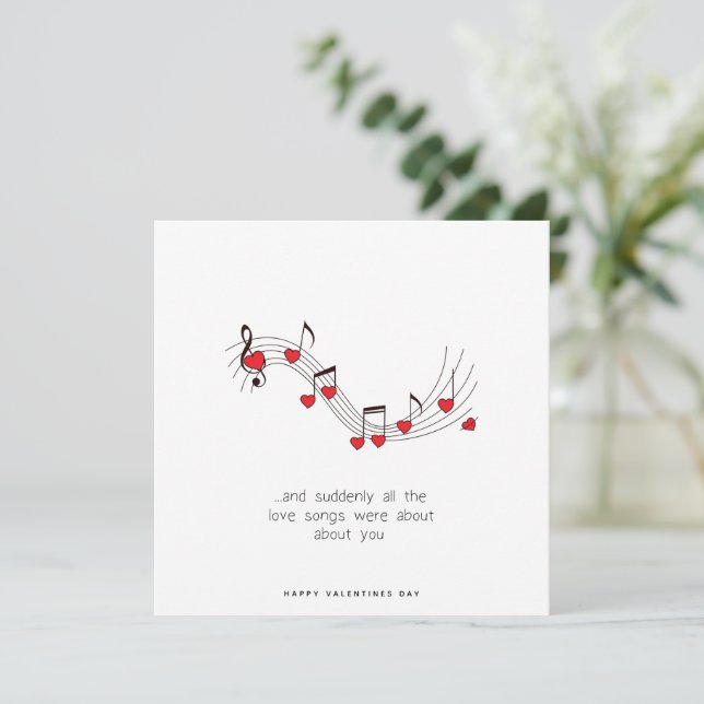 Festividades Cartão romântico - Cartão de Dia de os namorados d (Em pé/Frente)