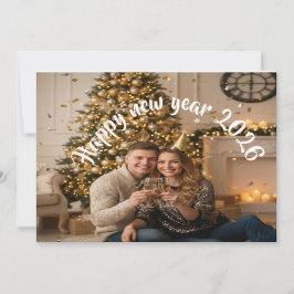 Festividades Cartão Romântico de Ano Novo Celebrando nosso amor