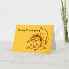Festividades Cartão - Saudação - Cornucópia de Ação de Graças
