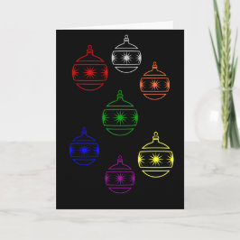 Festividades Cartão - Saudação - Enfeites de árvore de Natal