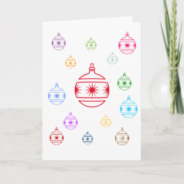 Festividades Cartão - Saudação - Ornamentos de Árvore de Férias