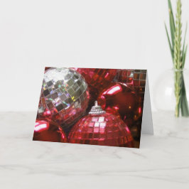Festividades Cartão 'Saudações da Época' de Red Baubles