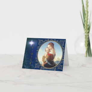 Festividades Cartão Saudável De Natal "Madonna And Child"