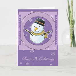 Festividades Cartão Snowman de Natal