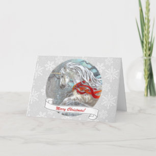 Festividades Cartão - Unicorn de Feriado Decorativo