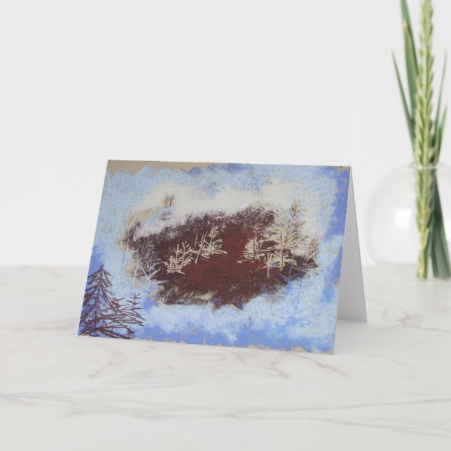 Festividades Cartão Woodland de inverno (Frente)